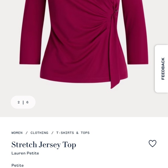 Ralph Lauren Elegant Pink Wrap Top Brand New Sold Out in Stores Retails for 102$ - Picture 4 of 17